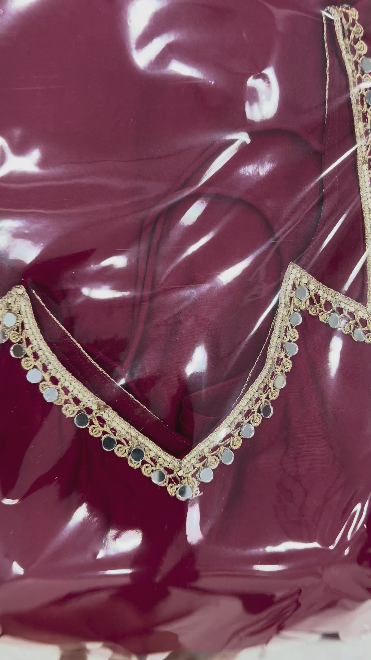 Premium Maroon Romansilk Chanderi Flared Anarkali Gown with Net Dupatta & Pant Set